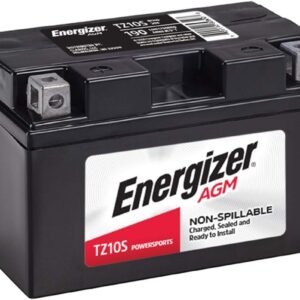 Energizer TZ10S AGM Motorcycle and ATV 12V Battery, 190 Cold Cranking Amps and 8.6 Ahr. Replaces: YTZ10S and others