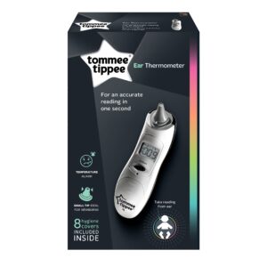 Tommee Tippee Closer to Nature Digital Ear Thermometer for Babies and Adults | 1 Second Results | Large LCD Display