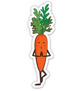 carrot yoga - vinyl sticker waterproof decal