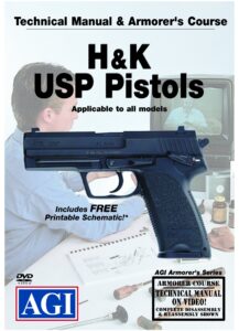 american gunsmithing institute armorer’s course video on dvd for h&k usp pistols - technical instructions for disassembly, cleaning, reassembly and more