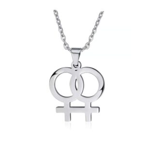 hobst gay & lesbian lgbt pride stainless steel pendant necklace for women