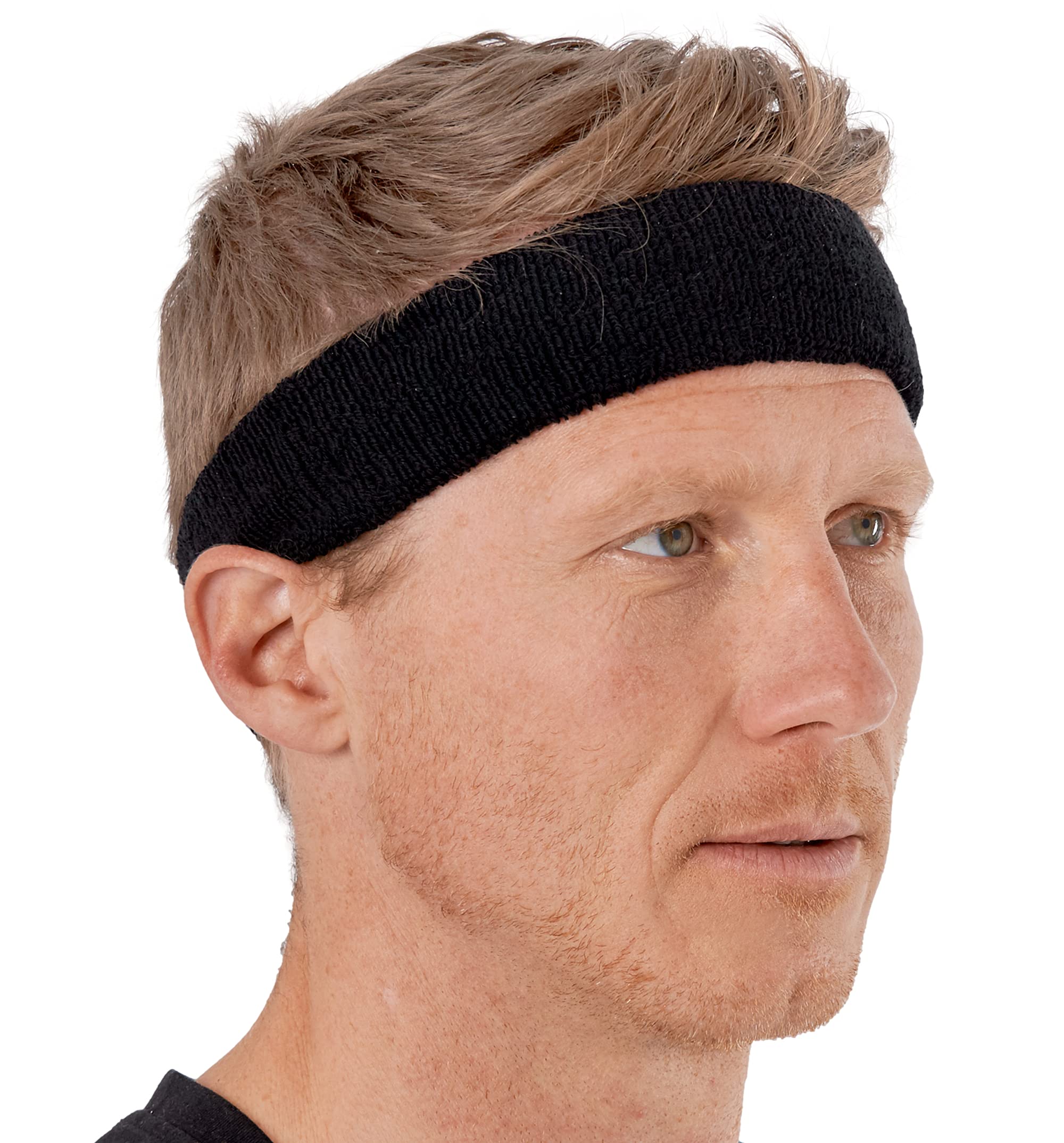 Running Headbands for Men and Women - Athletic Sweatband - Terry Cloth Bands for Basketball, Tennis, Football, Gym, Running, Cosplay & Costumes