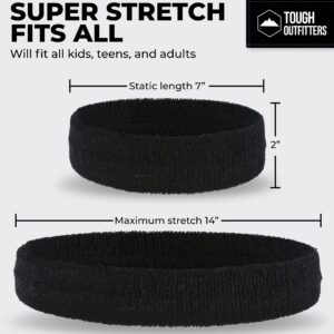 Running Headbands for Men and Women - Athletic Sweatband - Terry Cloth Bands for Basketball, Tennis, Football, Gym, Running, Cosplay & Costumes