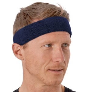 running headbands for men and women - athletic sweatband - terry cloth bands for basketball, tennis, football, gym, running, cosplay & costumes