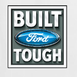 Built Ford Tough Classic Cars and Trucks Logo Ford Mustang Shelby Licensed Official Cars and Trucks Men's Graphic T-Shirt, White, Medium