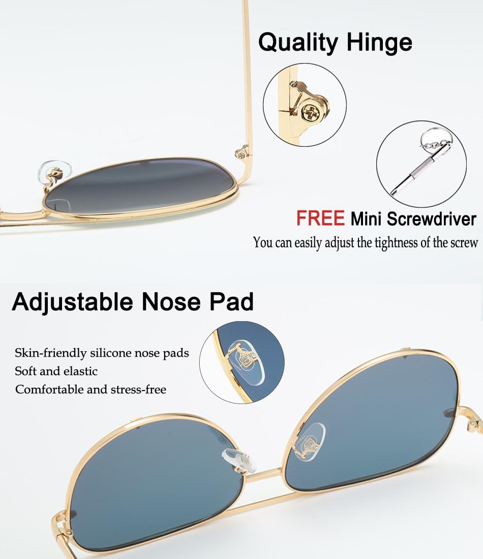 Mirrored Aviator Sunglasses For Men Women Fashion Designer UV400 Sun Glasses