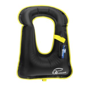 Rrtizan Snorkel Vest, Adults Portable Inflatable Swim Vest Jackets for Snorkeling Swimming Diving Safety(Back)