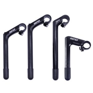 senqi 22.2×25.4mm electroplating gooseneck stem aluminum alloy stems with teeth bsb040(80×180×200,black)