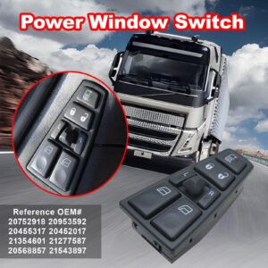 Geloo 20752918 21543897 Window Switch Replaces for Volvo Truck FH12 FM12 FM9 FH FM VNL Power Master Control Switch 20953592 20455317 20452017 21354601 21277587 20568857