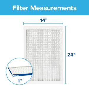 Filtrete 14x24x1 AC Furnace Air Filter, MERV 13, MPR 2200, Elite Allergen, Bacteria & Virus Filter, 3-Month Pleated 1-Inch Electrostatic Air Cleaning Filter, 2-Pack (Actual Size 14.375x23.84x0.783 in)