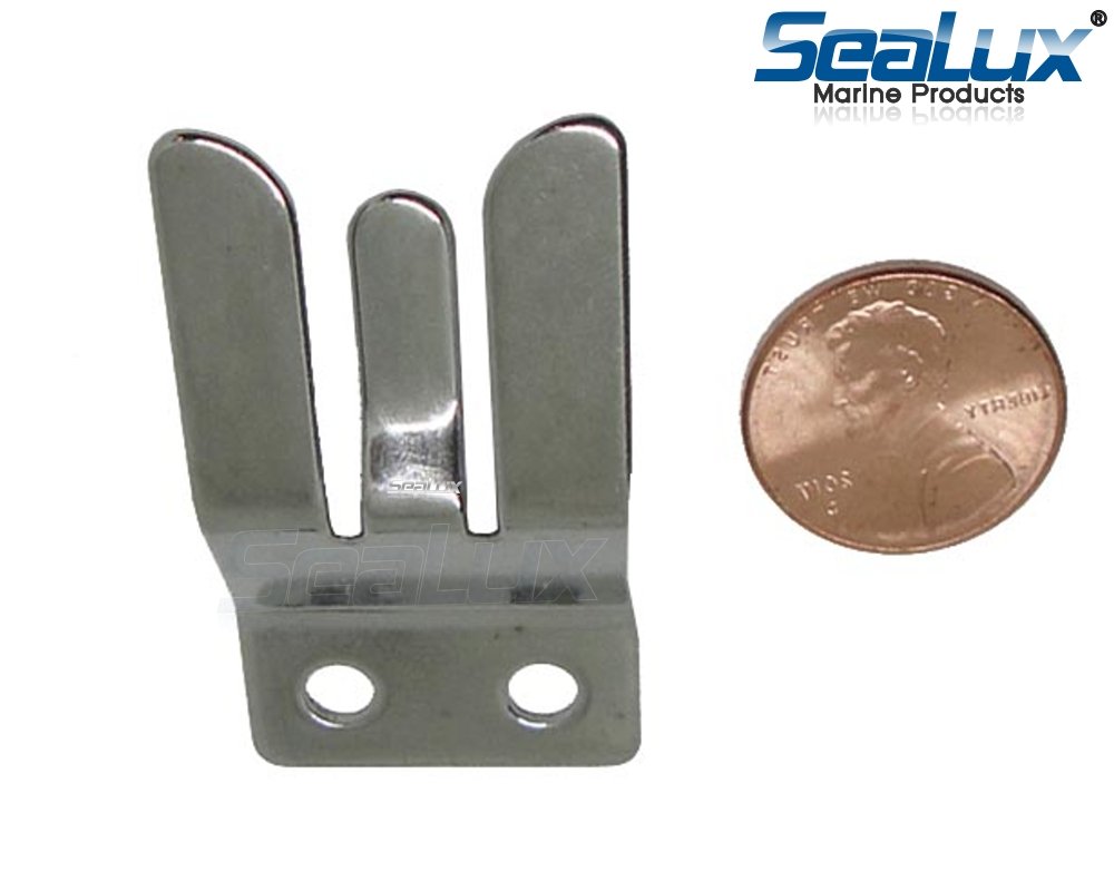 SeaLux Marine Stainless Steel VHF Radio Microphone Clip 1" x 1-7/8"