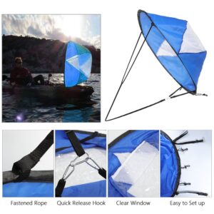 Kayak Wind Sail Downwind Wind Paddle Rowing Boats Wind Fold Up Sail Kayak Canoe Accessory