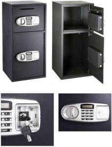 digital double door gun safe depository drop box gun safes cash office security lock by empire discount