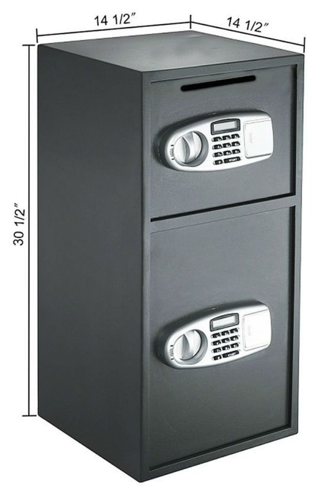 Digital Double Door Gun Safe Depository Drop Box Gun Safes Cash Office Security Lock by Empire Discount