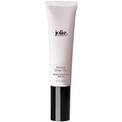 Jolie Mineral Sheer Tint SPF 20 Oil Free - Face Tinted Moisturizer - Hydration - Coverage - Sunscreen- Mineral Formula - Vegan (Sun Glow)