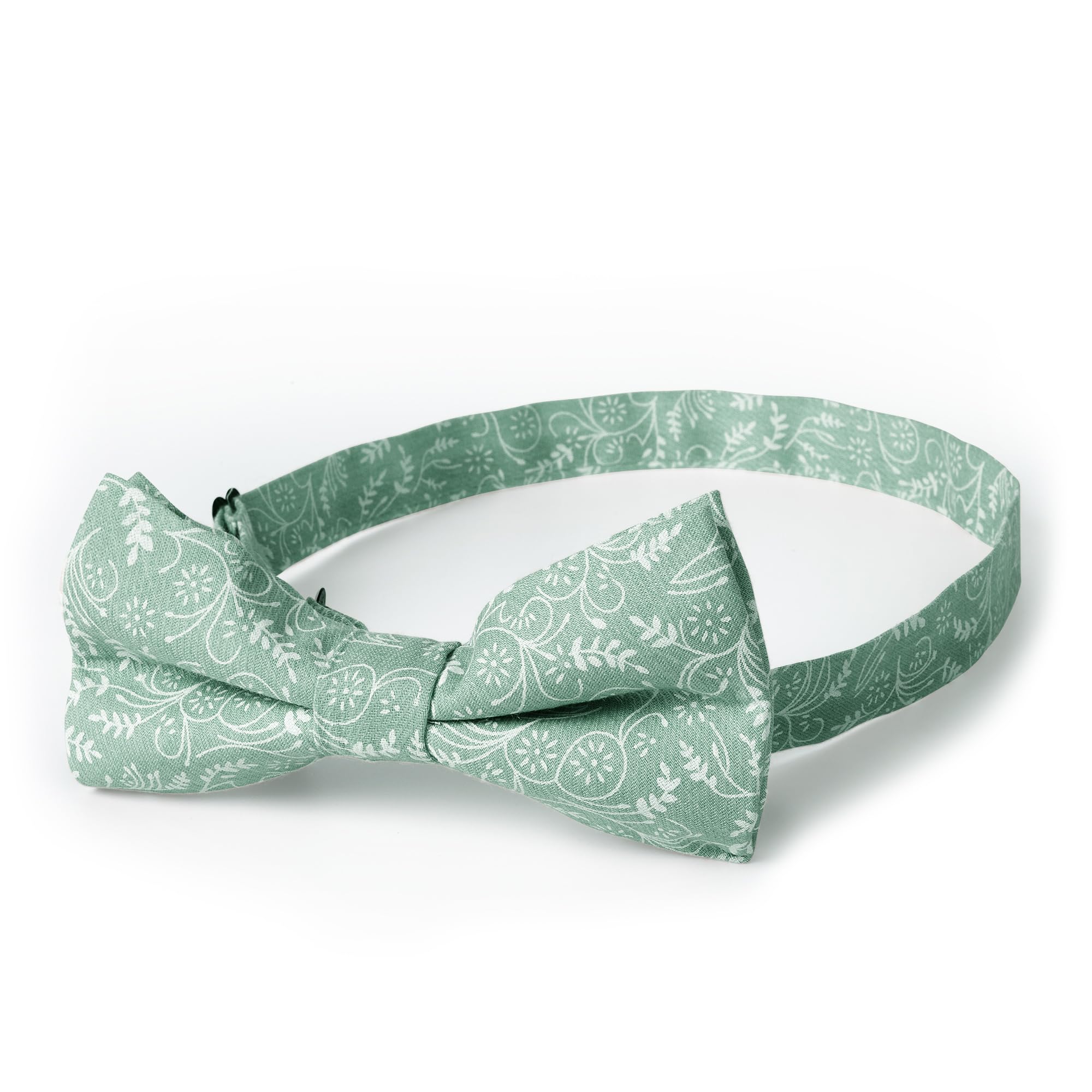 Jacob Alexander Men's Pre-tied Banded Adjustable Floral Bow Tie