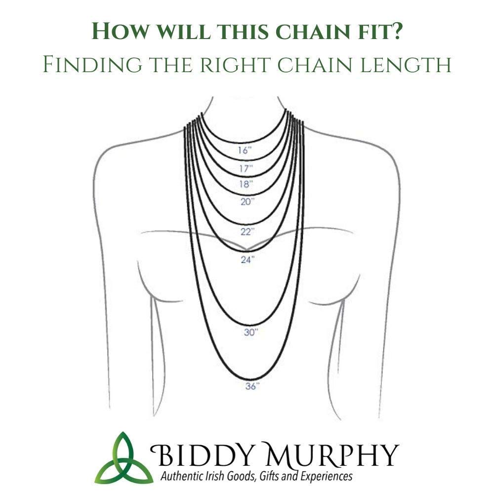 Biddy Murphy Claddagh Celtic Cross Necklace for Women, 925 Sterling Silver, Traditional Emerald Green CZ Cubic Zirconia, Imported from Ireland, 3/4" W x 1 1/8" H