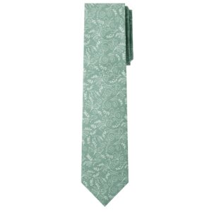 jacob alexander men's regular floral neck tie - dusty sage