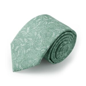 Jacob Alexander Men's Regular Floral Neck Tie - Dusty Sage