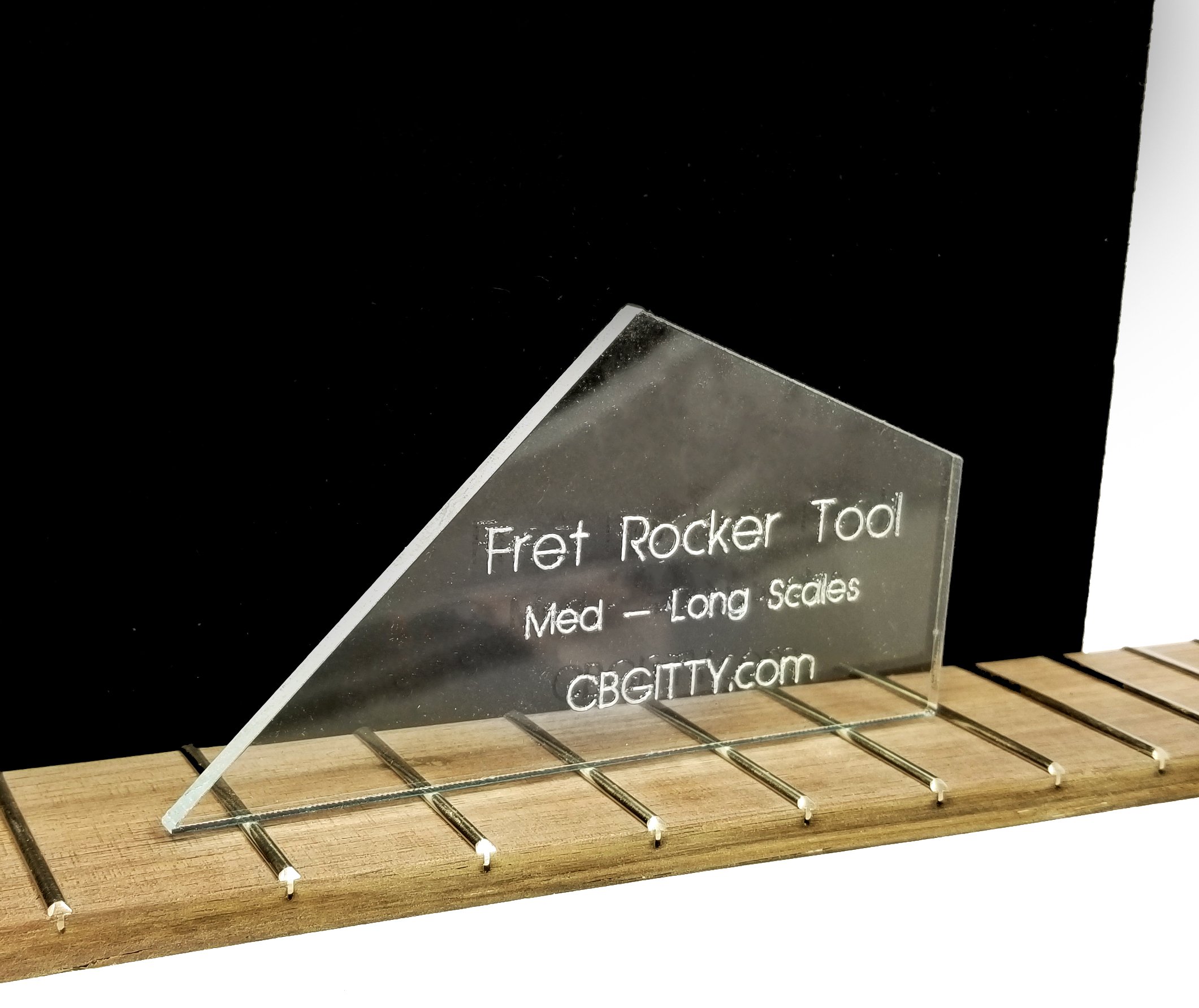 2pc. Laser-cut Acrylic Fret Rockers - The easy way to check your frets!