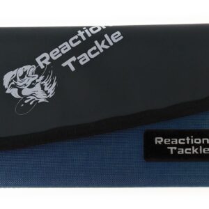 Reaction Tackle Fishing Tackle Organizer Case | Soft Bait Binder | Keep Soft Plastic Baits and Tackle Organized | Removable Storage Pockets Small Bait Binder- Blue