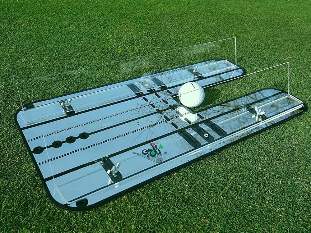 Premium Golf Alignment Mirror - All in One Value Pack Golf Putting Practice Aids ​to Improve All Aspects of Your Short Game