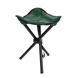 folding tripod chair, portable lightweight folding tripod fishing camping stool for outdoor camping walking hunting hiking fishing travel(green-l) folding tripod stool folding