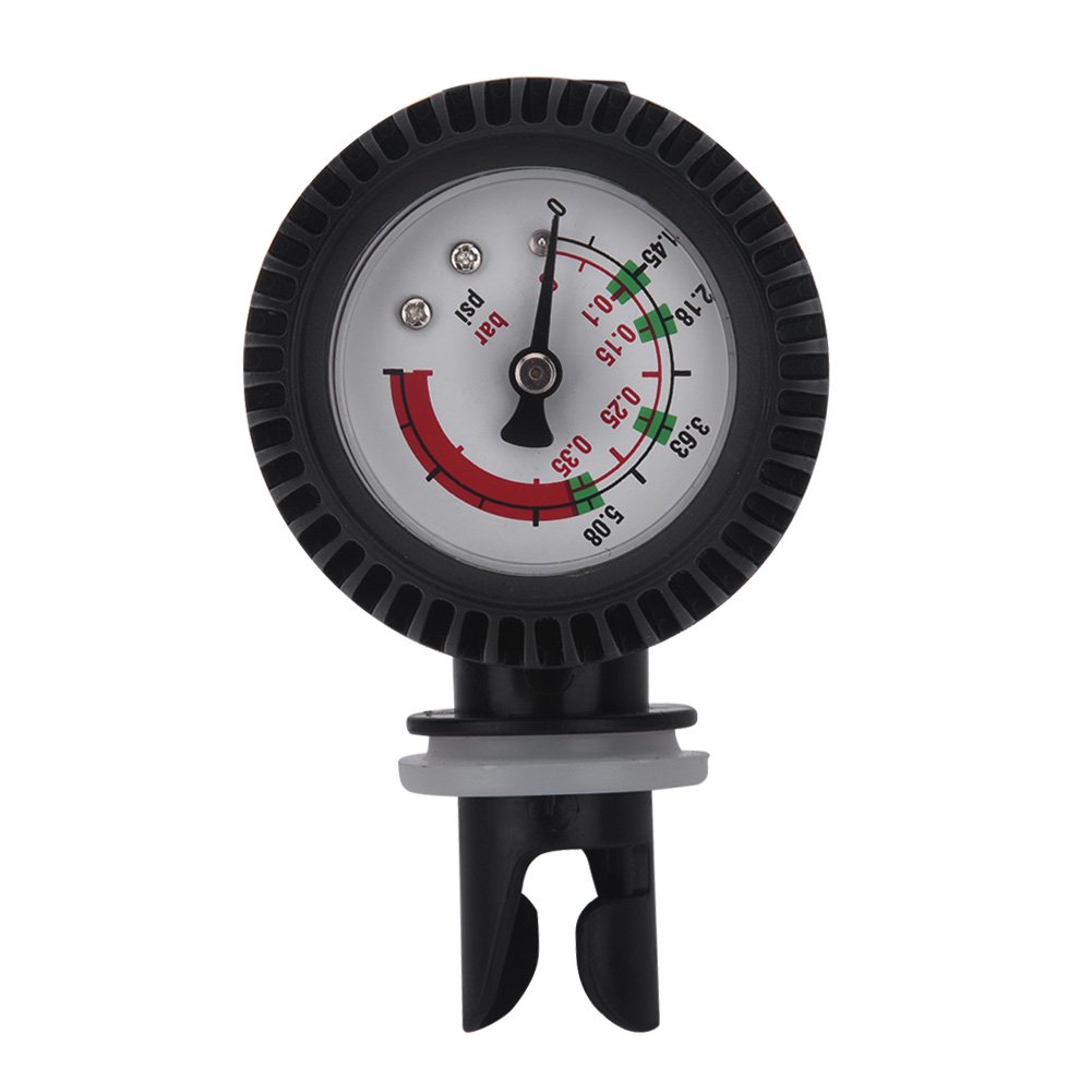 Air Pressure Gauge for Inflatable Boat,Inflatable Boat Air Pressure Gauge 0 5.08PSI Barometer for Fishing Boat Kayak Raft Black Pressure Valve for Inflatable Boat Excursion pro Kayak Pressure Gauge