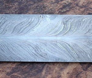 Forged Damascus Steel Billet Blank Blade Bar Knife Making Material Stock 12 x 2 IN Feather Pattern Billet Blank jnr-304