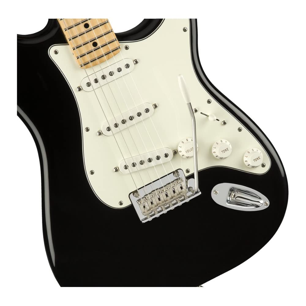 Fender Player Stratocaster SSS Electric Guitar, with 2-Year Warranty, Black, Maple Fingerboard