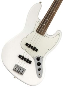 fender player jazz bass, polar white, pau ferro fingerboard