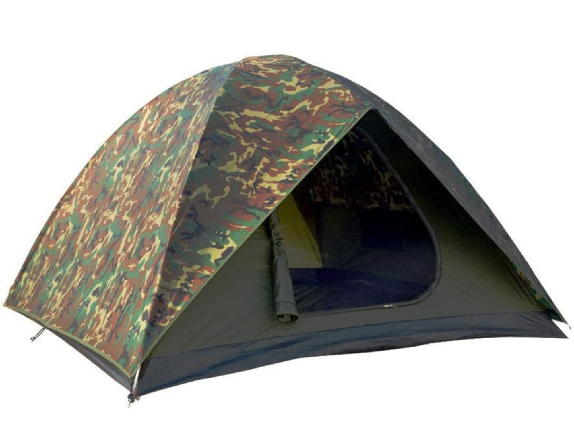 NTK Hunter GT 8 Person Tent | 10x12 Ft Outdoor Dome Woodland Camo Camping Tent | 100% Waterproof 2500mm, Easy Assembly, Durable Fabric Full Coverage Rainfly - Micro Mosquito Mesh