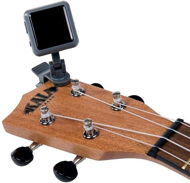 Kala Klipz Rechargeable Chromatic Clip-On Tuner for Guitar/Bass/Violin/Ukulele, Black