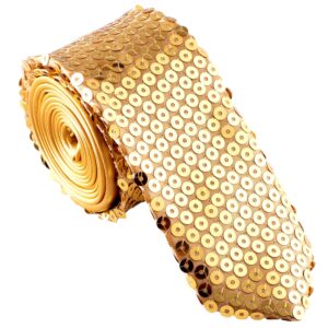 man of men tie - sequin - gold mens one size fits most