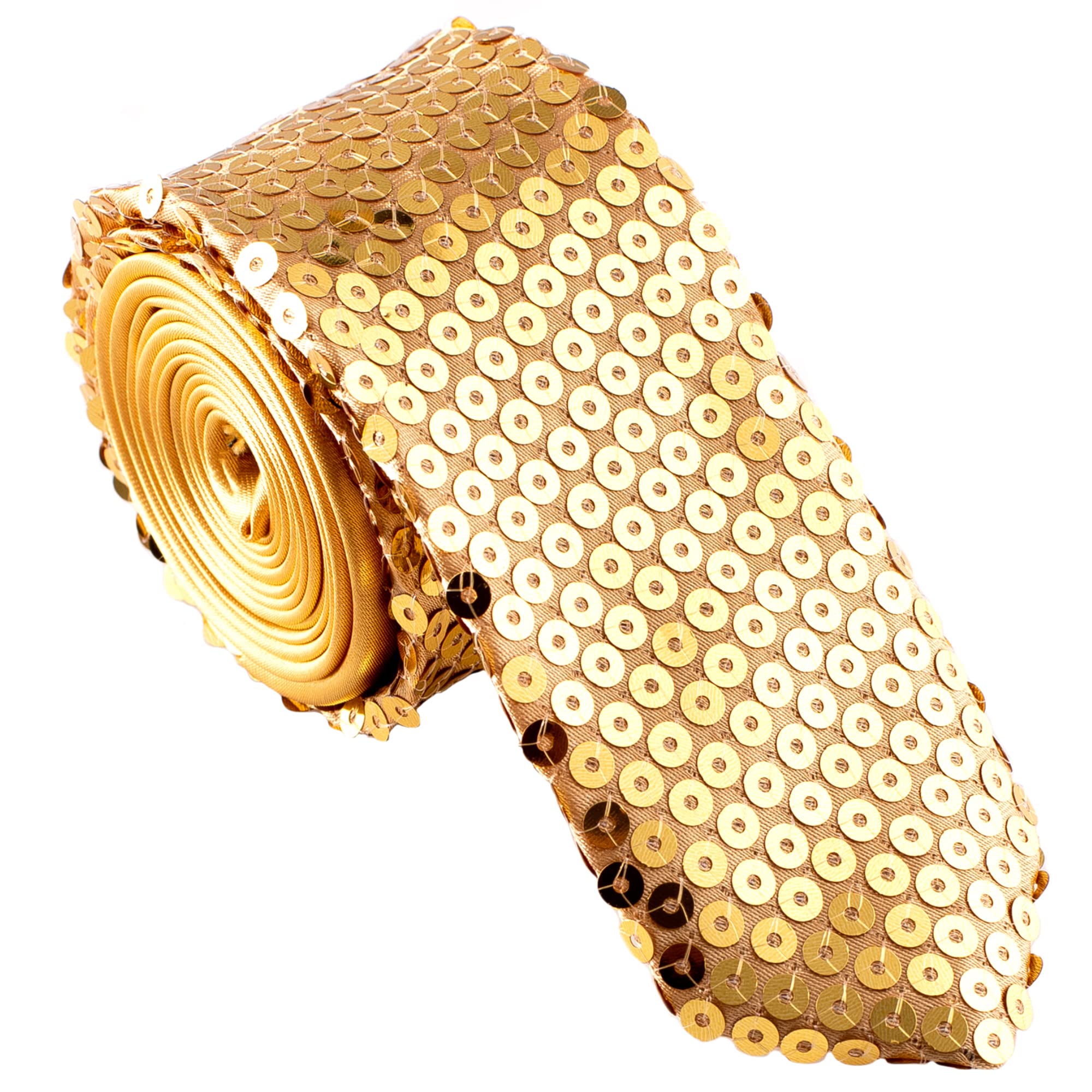 Man of Men Tie - Sequin - Gold mens One Size Fits Most