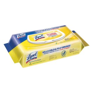 Lysol Disinfectant Handi-Pack Wipes, Multi-Surface Antibacterial Cleaning Wipes, For Disinfecting and Cleaning, Lemon and Lime Blossom, 320 Count (Pack of 4)