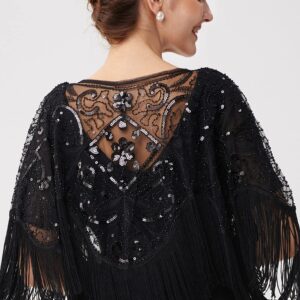 BABEYOND 1920s Shawl Wraps Gatsby Beaded Evening Cape Bridal Shawl for Evening Dresses Wedding Party