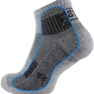 281Z Running Cushion Ankle Low Cut Socks - Athletic Hiking Sport Workout (Stone Grey)(Small 6 Pairs)