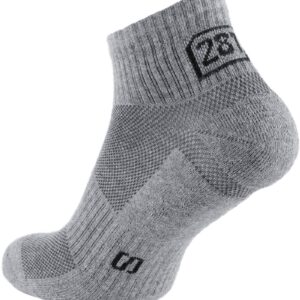 281Z Running Cushion Ankle Low Cut Socks - Athletic Hiking Sport Workout (Stone Grey)(Small 6 Pairs)