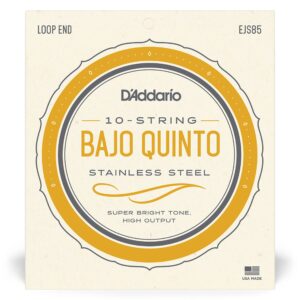 D'Addario EJS85 Bajo Quinto Stainless Steel Guitar Strings