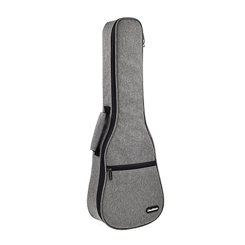 CLOUDMUSIC Ukulele Case Gig Bag Padded Backpack For Concert 23" Inch(Concert, Grey)