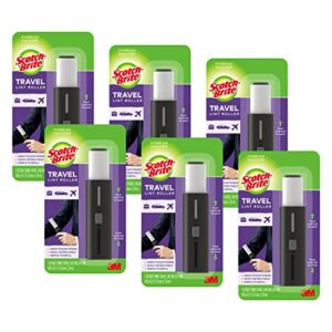 Scotch-Brite Mini Travel Lint Roller, Works Great On Pet Hair, 6 Rollers, 30 Sheets Per Roll, 180 Sheets Total