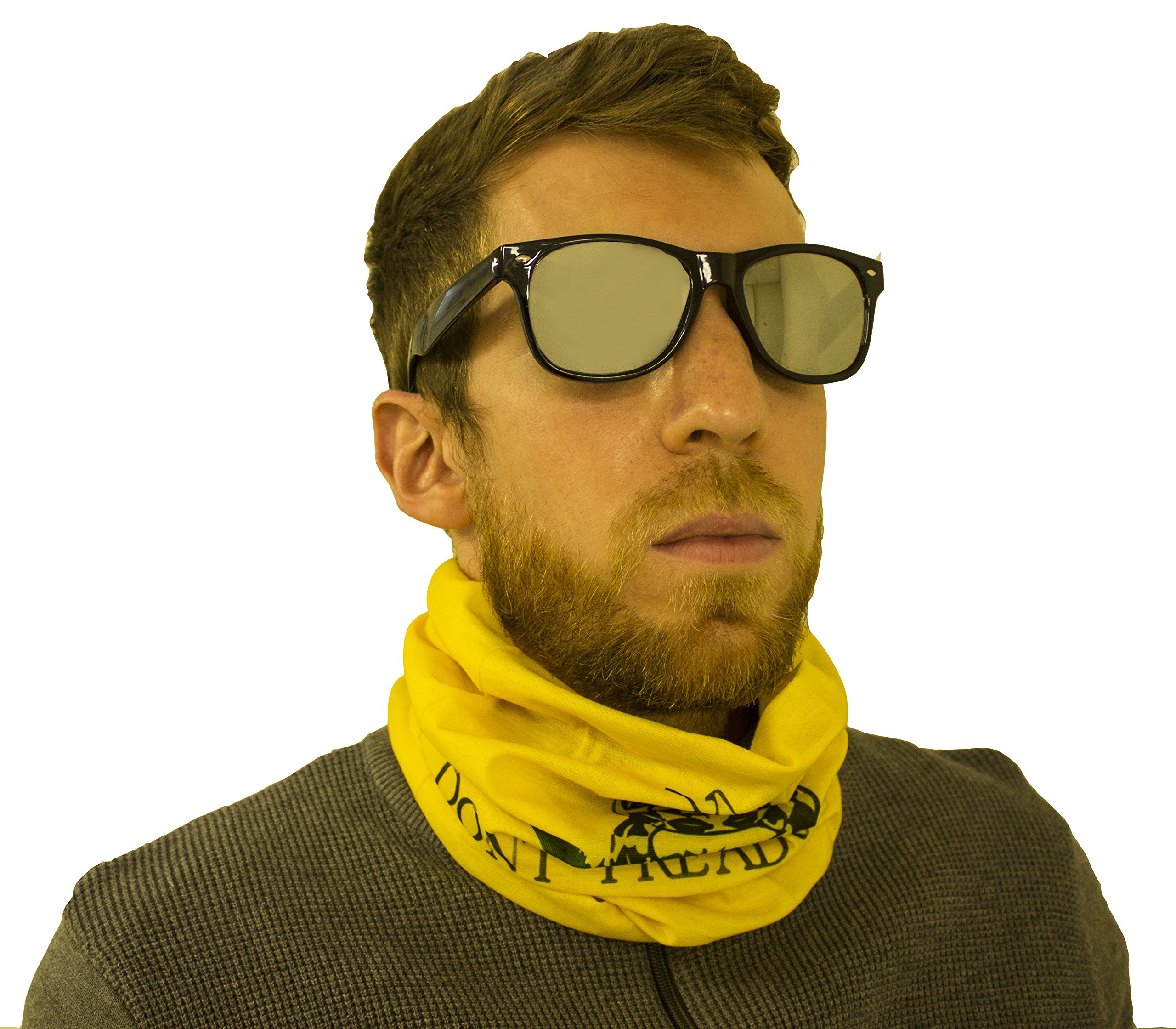 International Tie Gadsden 'Don't Tread on Me' Bandana – Face Mask, Soft & Breathable Material Multi-Functional Neck Gaiter, Balaclava, Sunmask or Headband (Don't Tread on Me)