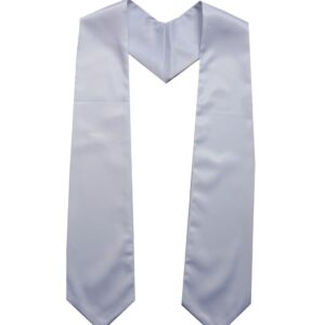 Grad Days Unisex Children Plain Graduation Stole 50'' Long White