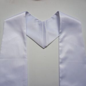 Grad Days Unisex Children Plain Graduation Stole 50'' Long White