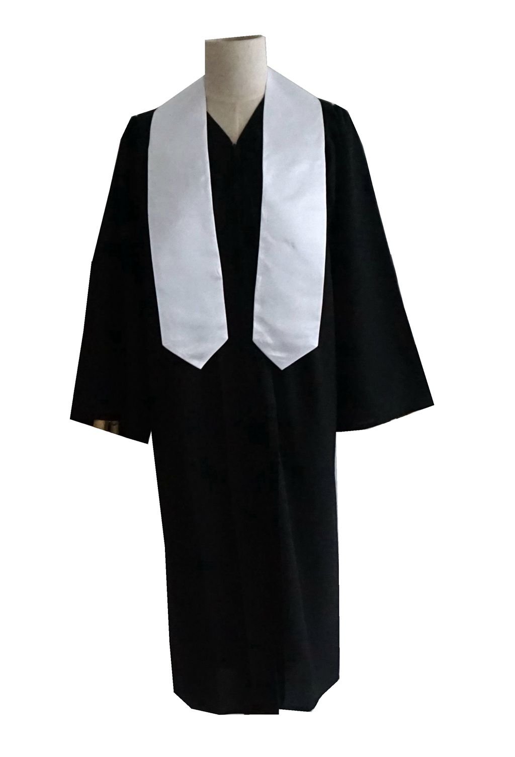 Grad Days Unisex Children Plain Graduation Stole 50'' Long White