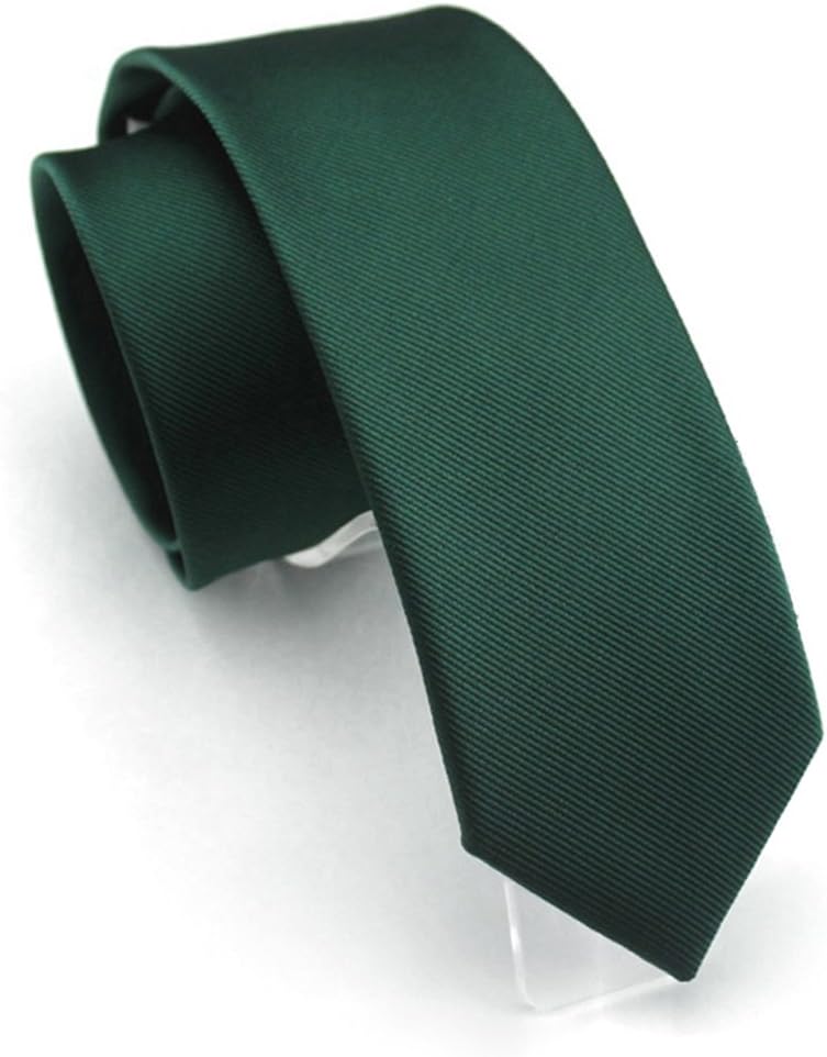 Solid Color Slim Ties Pure Color Necktie Mens Ties 2.4'' (6cm)+ Gift Box