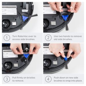 eufy Replacement Side Brush,11S,11S MAX,15C,15C MAX,25C,30,30C,30C MAX,35C,25C Max, G10 Hybrid,G30,G30 Edge,G30 Hybrid,G30 Verge,G15,G20,G20 Hybrid,G35,G35+,G30 SES series, G40 series Accessory