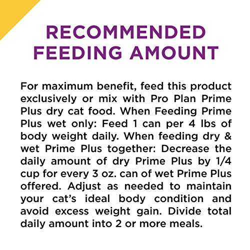 Purina Pro Plan Grain Free Senior Wet Cat Food Pate, SENIOR Adult 7+ Prime Plus Chicken Entree - (Pack of 24) 3 oz. Pull-Top Cans