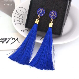 Zealmer Colorful Tassel Earrings For Women Bohemian Long Dangle Drop Statement Earrings Fashion Jewelry For Birthday Christmas Valentines Day Gift